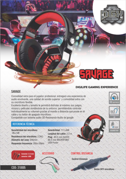 AUDIFONO DGX SAVAGE