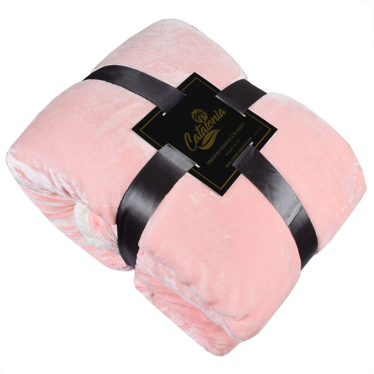 Manta Rosa con Mangas y Forro Polar