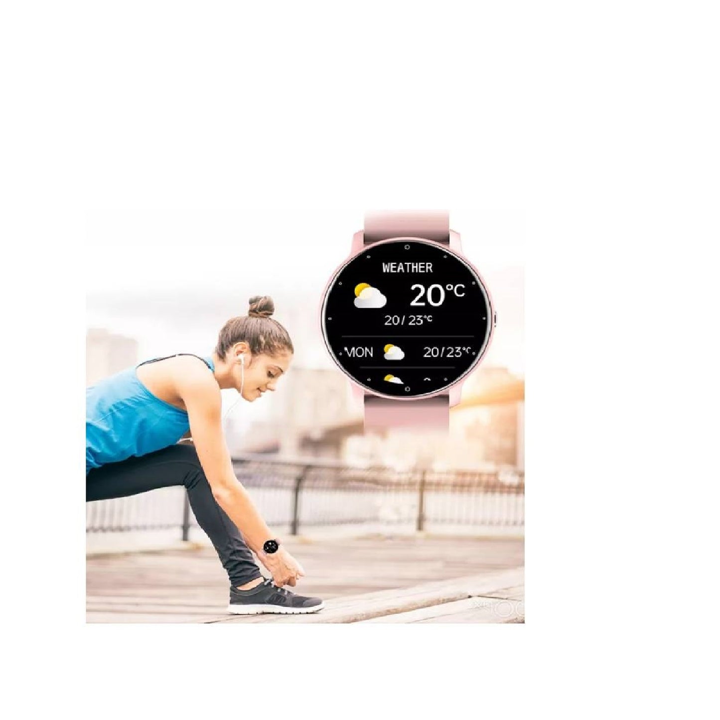 Reloj Inteligente Smartwatch Bluetooth ZL02 Sports Fitness Rosado